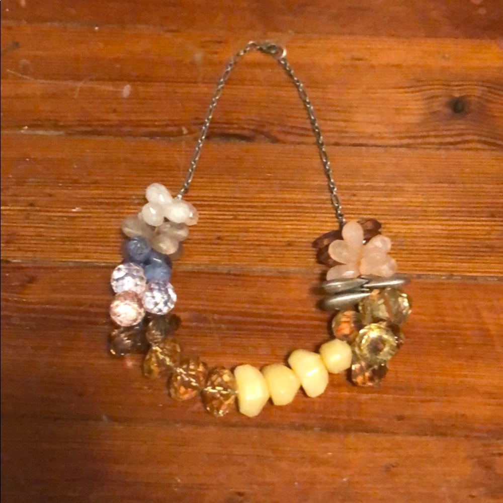 Anthropologie flower statement necklace